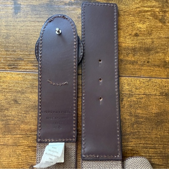 Banana Republic Y2K Boho Belt Brown Leather Buckle Womens Size XS Small Stretch - Picture 8 of 8